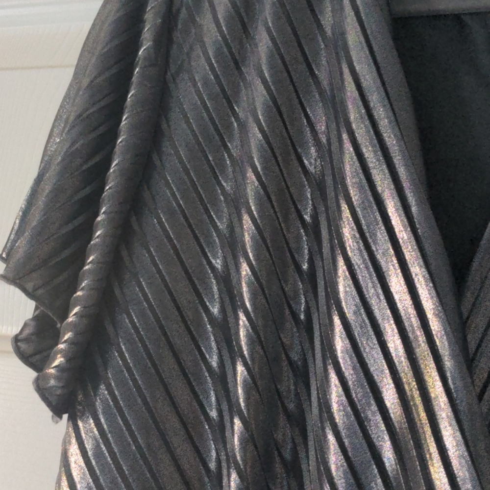 Lane Bryant Metallic Faux Wrap Dress - Picture 4 of 5